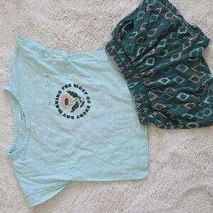 Carter's Aqua Tee & Shorts Set